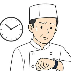 忙しく口コミ返信が後回しになる料理人